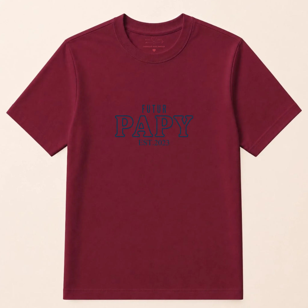 Sweat futur grand père T-shirt / Bordeaux / S