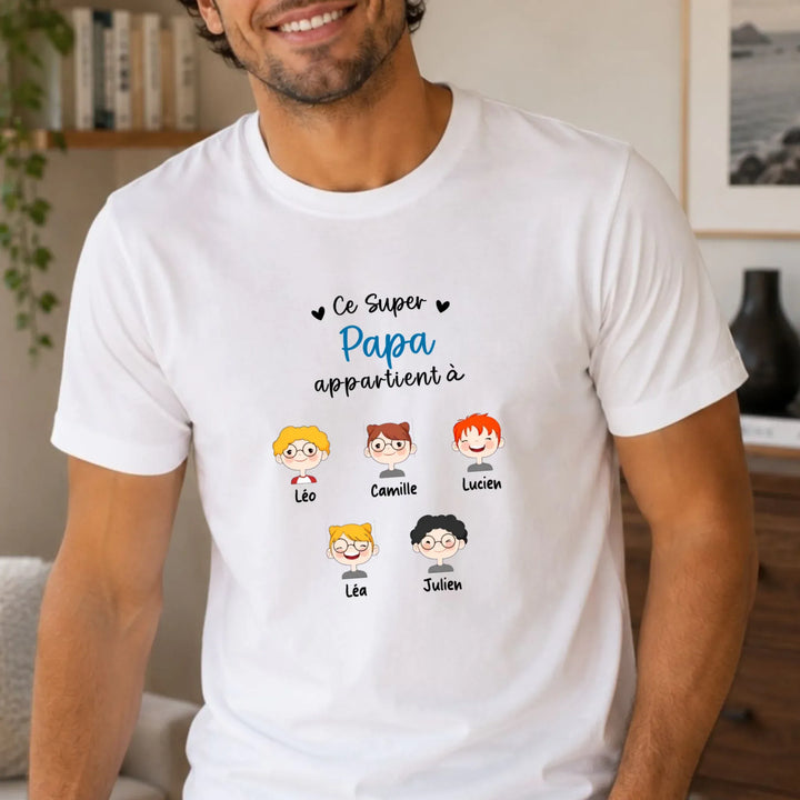 Sweat à capuche personnalisé papa - Ce super papa appartient à