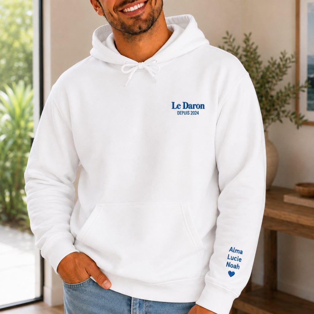 Sweat à capuche personnalisé papa - Le daron