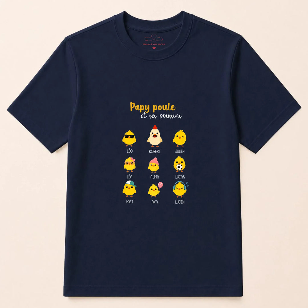Sweat papy poule T-shirt / Marine / S