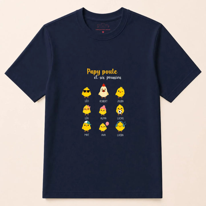 Sweat papy poule T-shirt / Marine / S