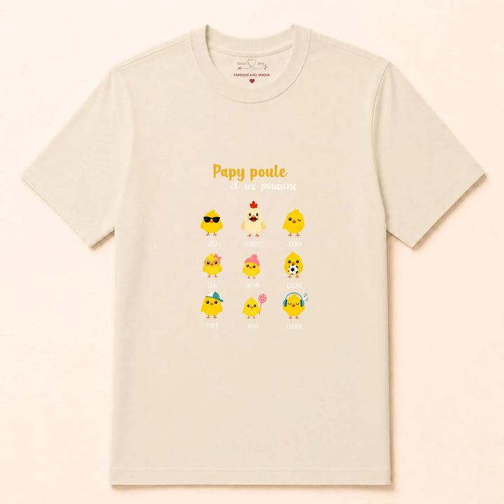 Sweat papy poule T-shirt / Naturel / S