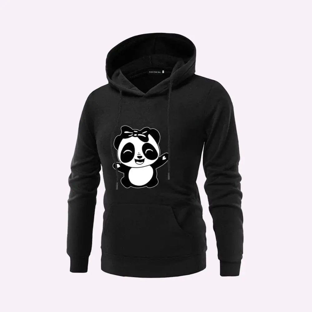 Sweat Capuche Panda Noir / Elle / M