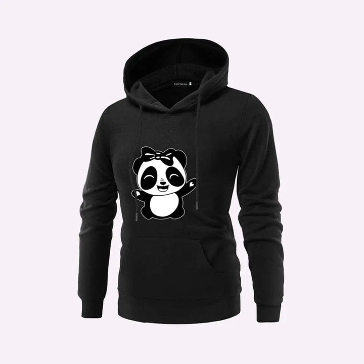 Sweat Capuche Panda Noir / Elle / M