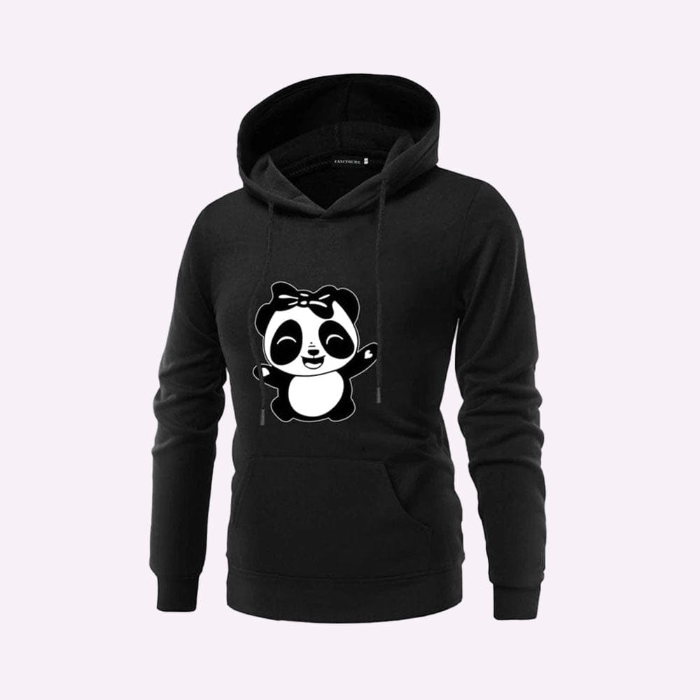 Sweat Capuche Panda Noir / Elle / M