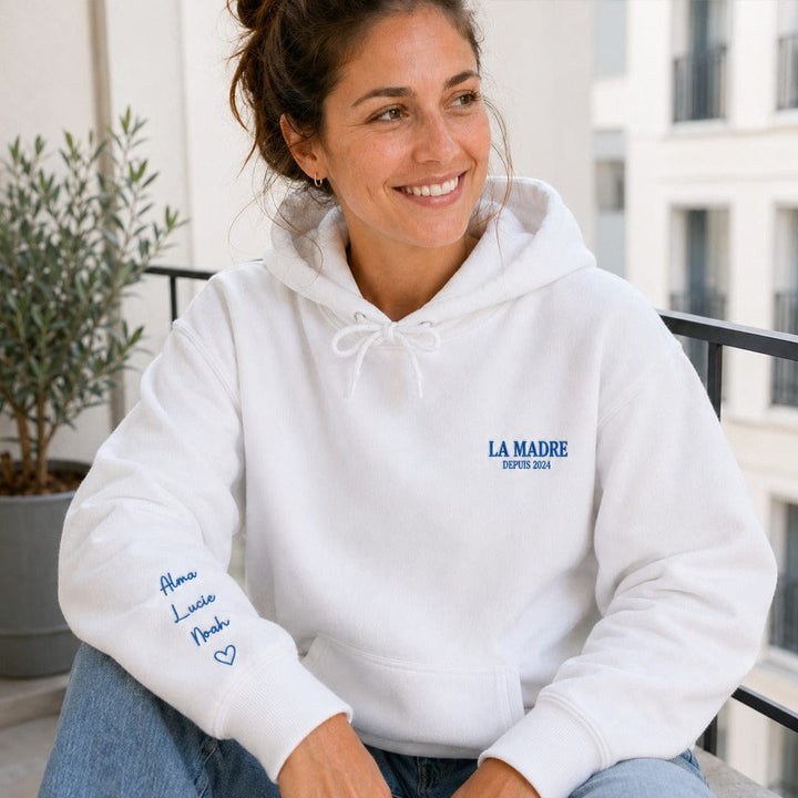 Sweat à capuche personnalisé brodé- La Madre Brodé