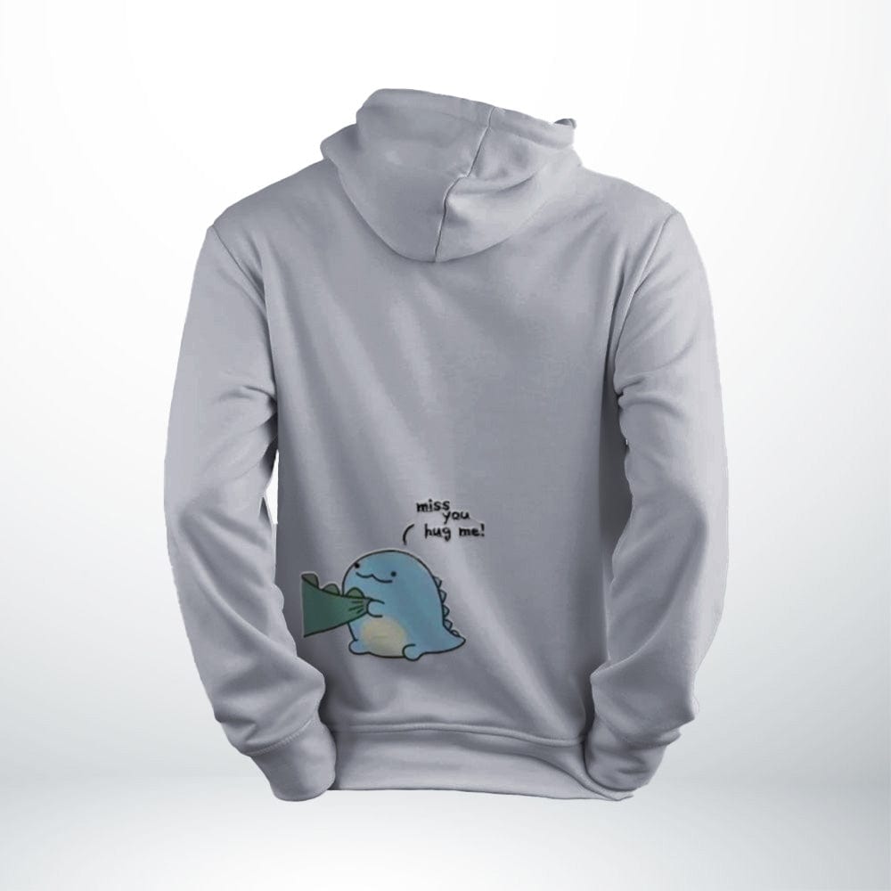Sweat Couple Dinosaure D-Gris-Femme / XS