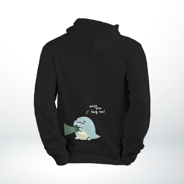 Sweat Couple Dinosaure D-Noir-Femme / XS