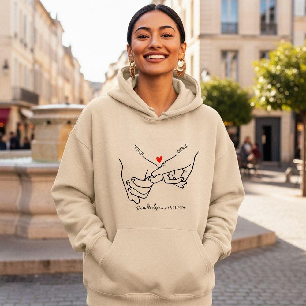 Sweat Personnalisable Sweat A Capuche Couple Personnalisé Sweat
