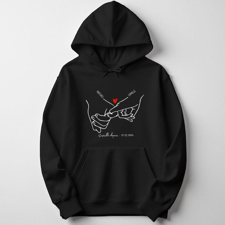 Sweat Couple Goal Gris Noir