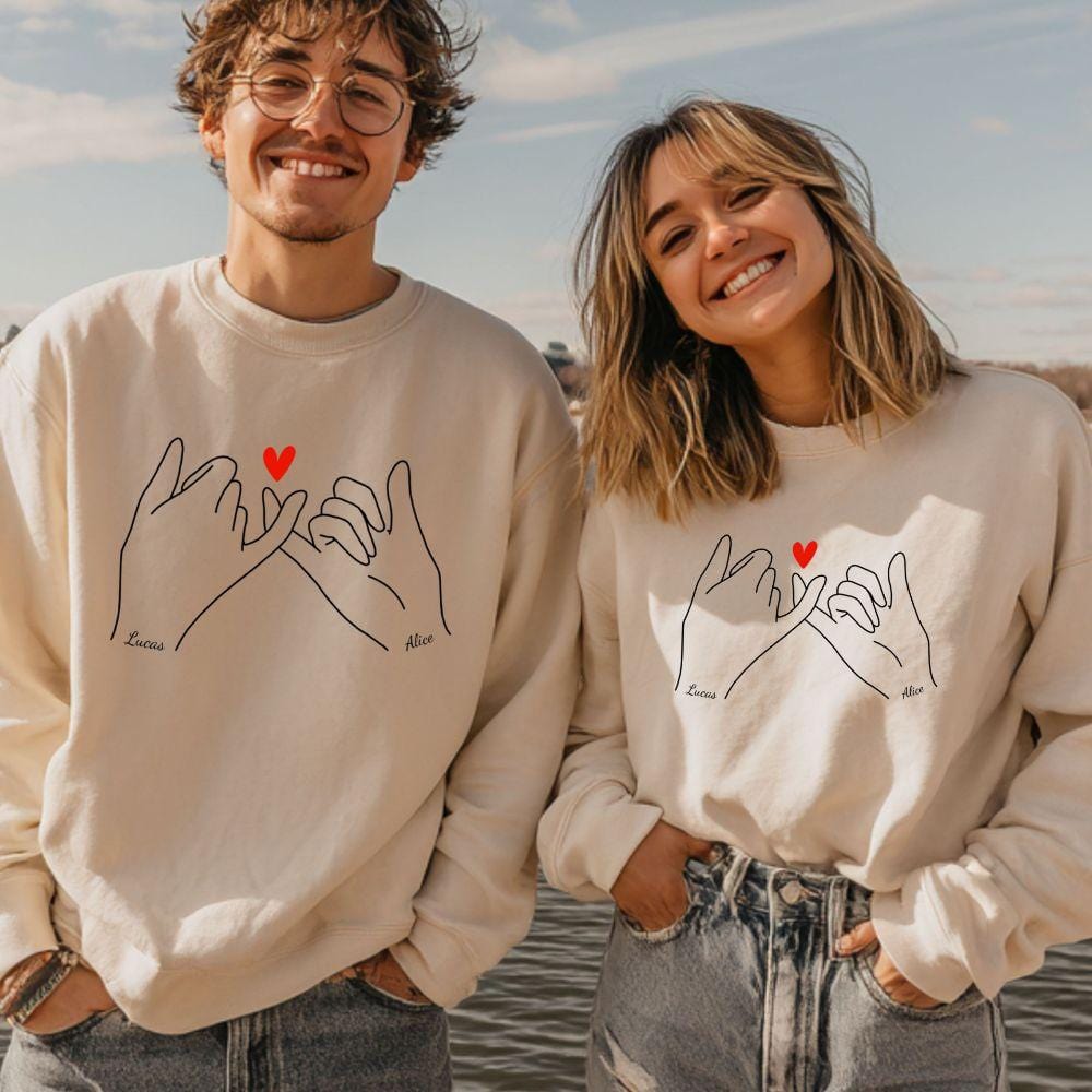 Sweat en commun couple Personnalisé – Quai Des Amours