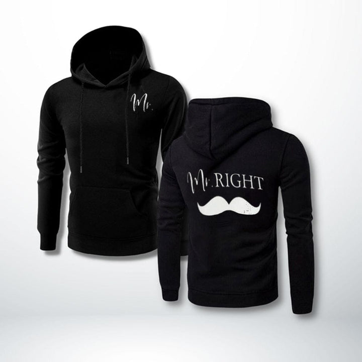Sweat En Commun Couple Noir / Mr Right / XS