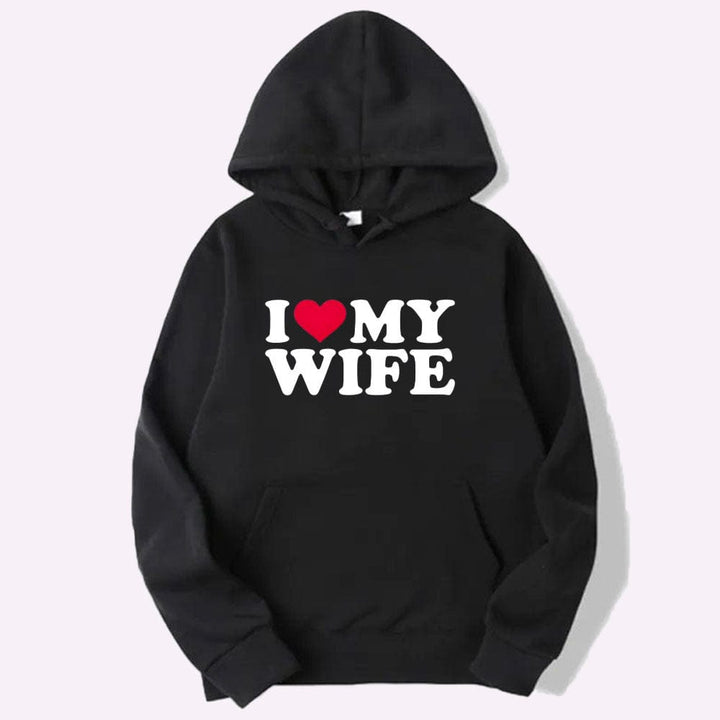 Sweat Homme Femme Assorti Noir / Wife / XS