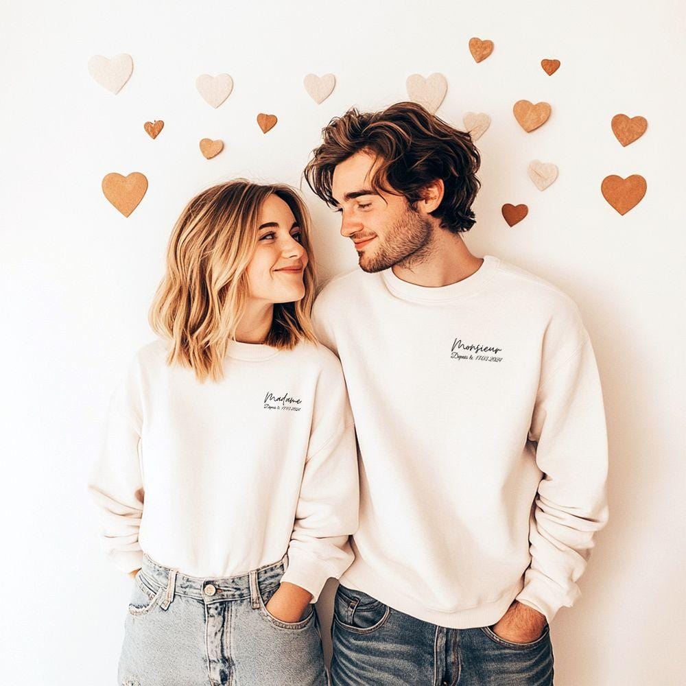 Sweat Monsieur Madame | Personnalisé