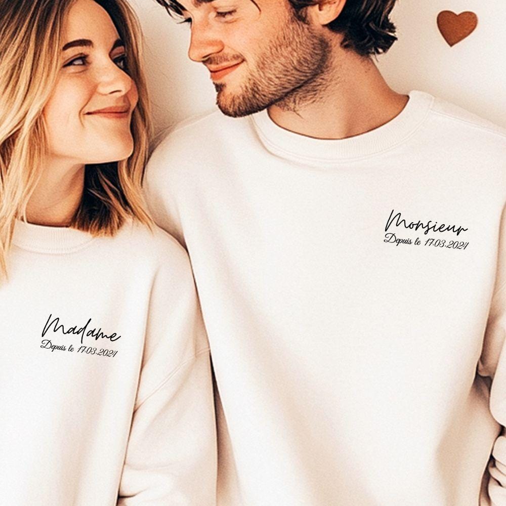 Sweat Monsieur Madame | Personnalisé