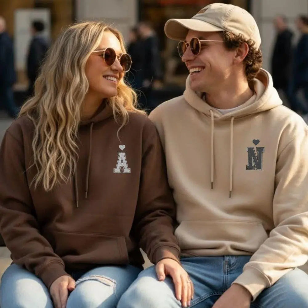 Sweat Personnalisé Brodé Couple