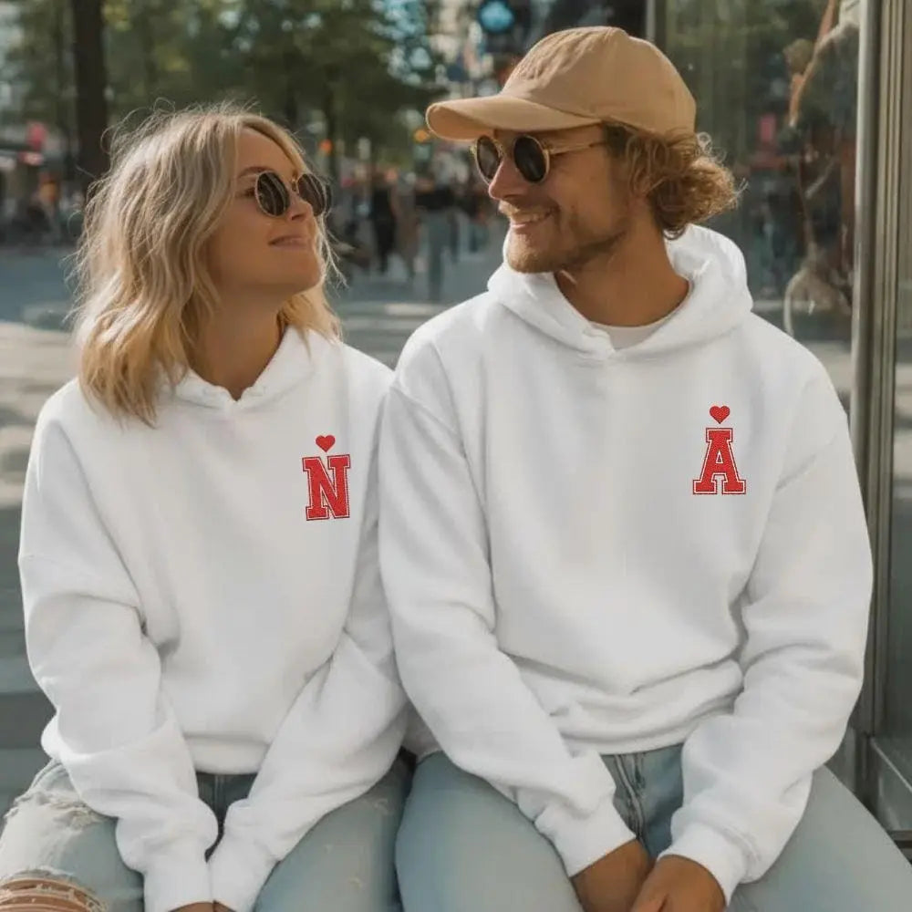 Sweat Personnalisé Brodé Couple