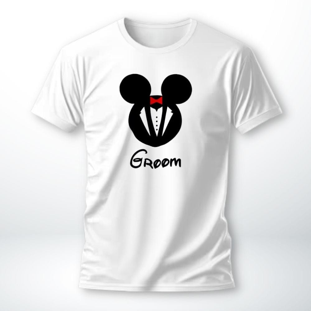 Groom-Blanc / S T-Shirt Couple
