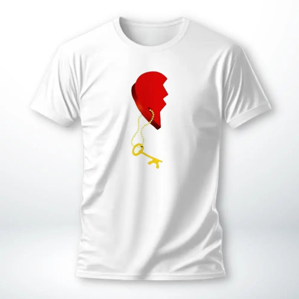 T-Shirt Coeur Brisé Blanc-Hmme / XS