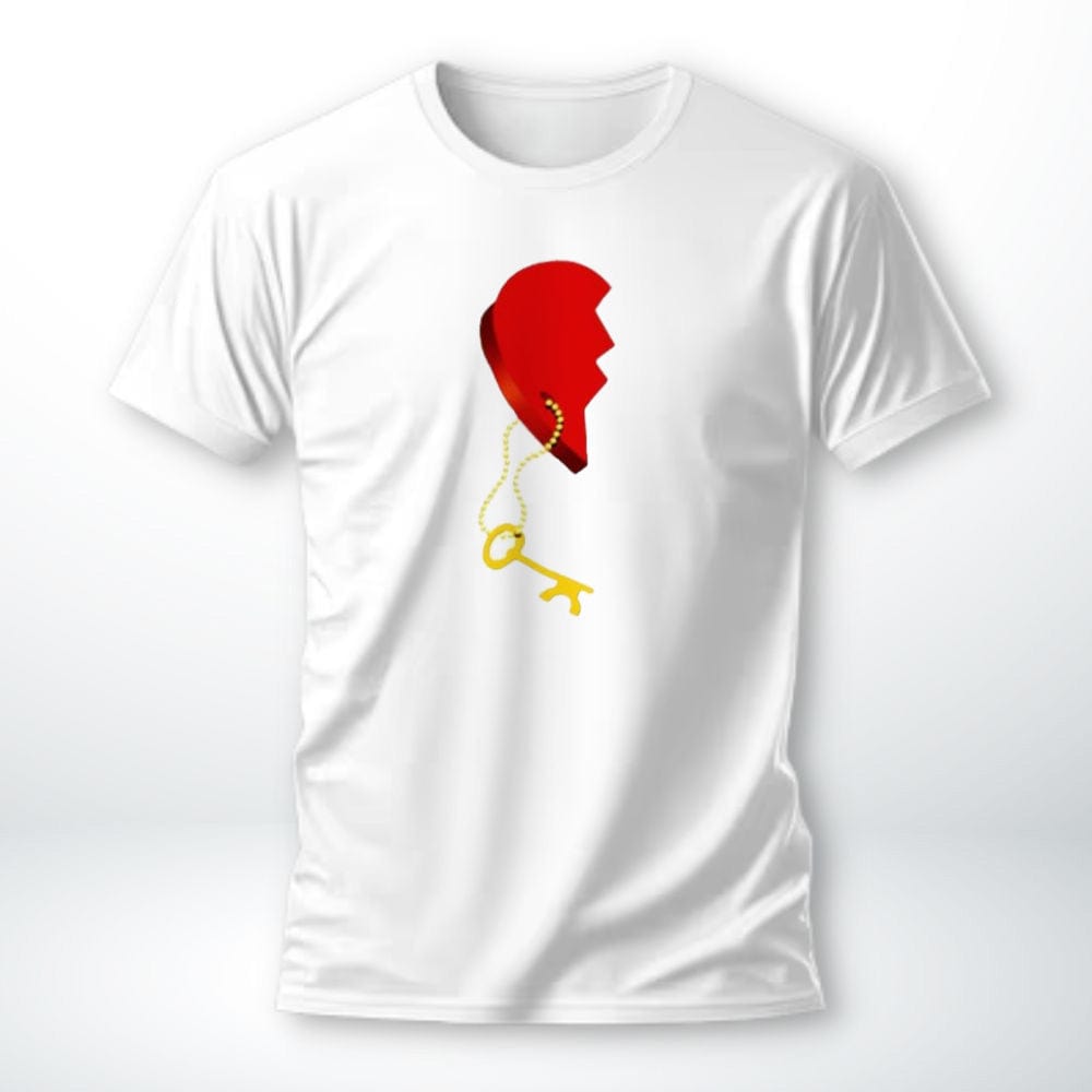 T-Shirt Coeur Brisé Blanc-Hmme / XS