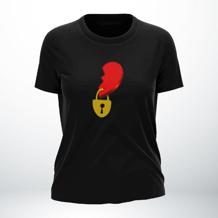 T-Shirt Coeur Brisé Noir-Femme / XS
