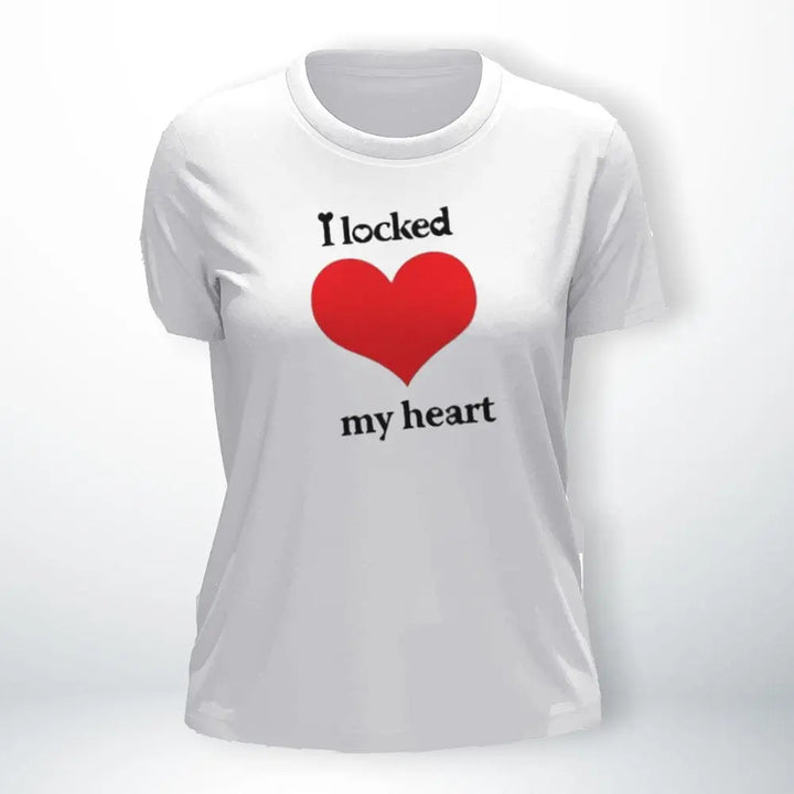 T-Shirt Couple Coeur Clé Coeur-Blanc / S