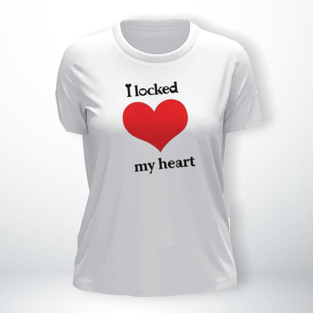 T-Shirt Couple Coeur Clé Coeur-Blanc / S