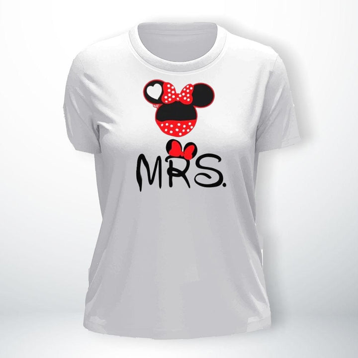 T-Shirt Couple Mr Mrs Mrs-Blanc / S