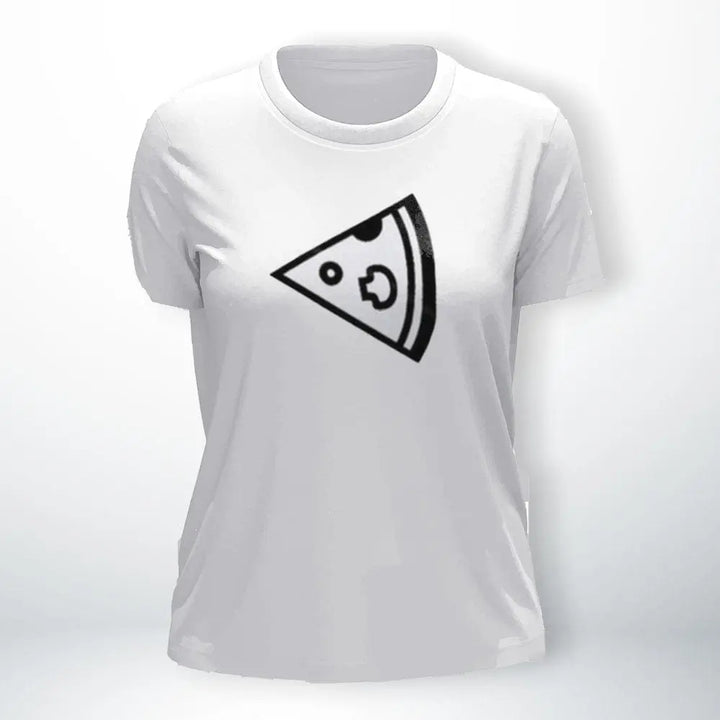 T-Shirt Couple Pizza Blanc-Femme / XS
