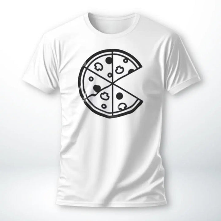 T-Shirt Couple Pizza Blanc-Homme / XS