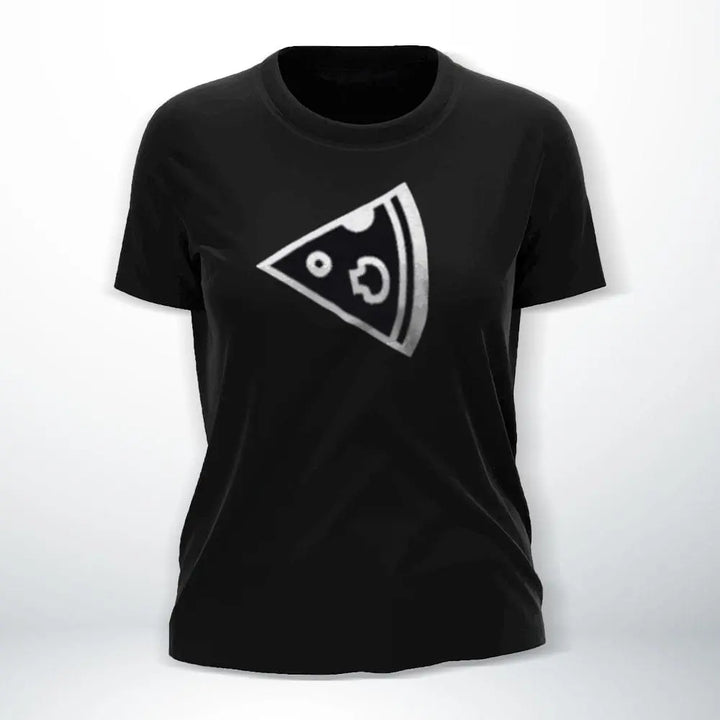 T-Shirt Couple Pizza Noir-Femme / XS