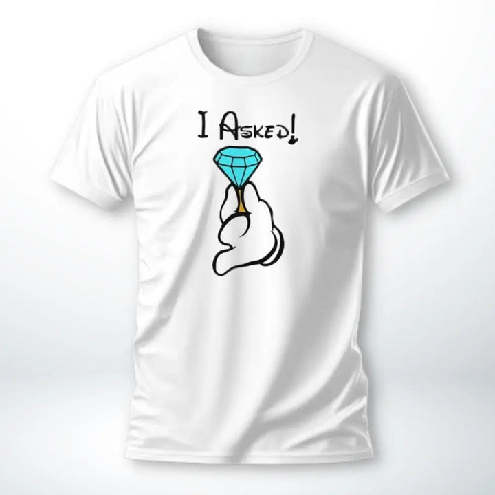T-Shirt Demande En Mariage IAsked-Blanc / S