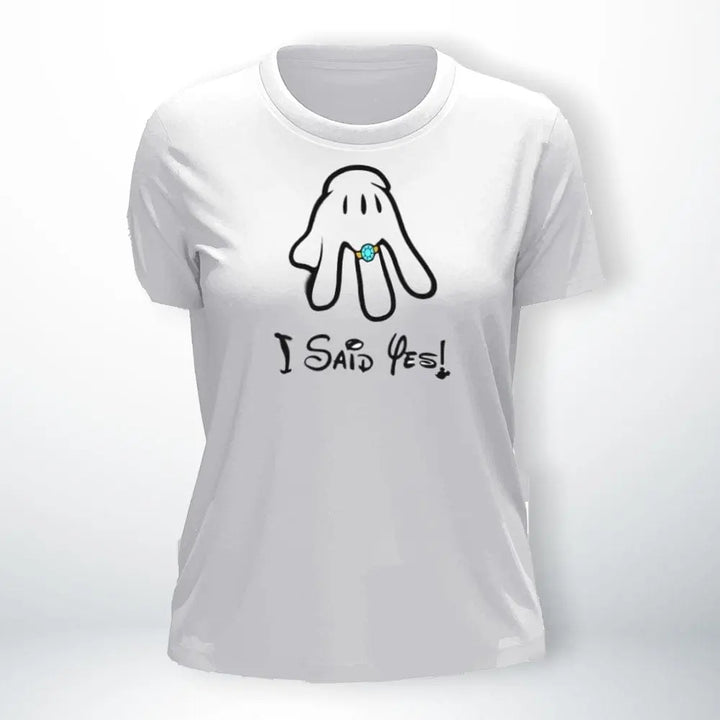 T-Shirt Demande En Mariage ISaidYes-Blanc / S