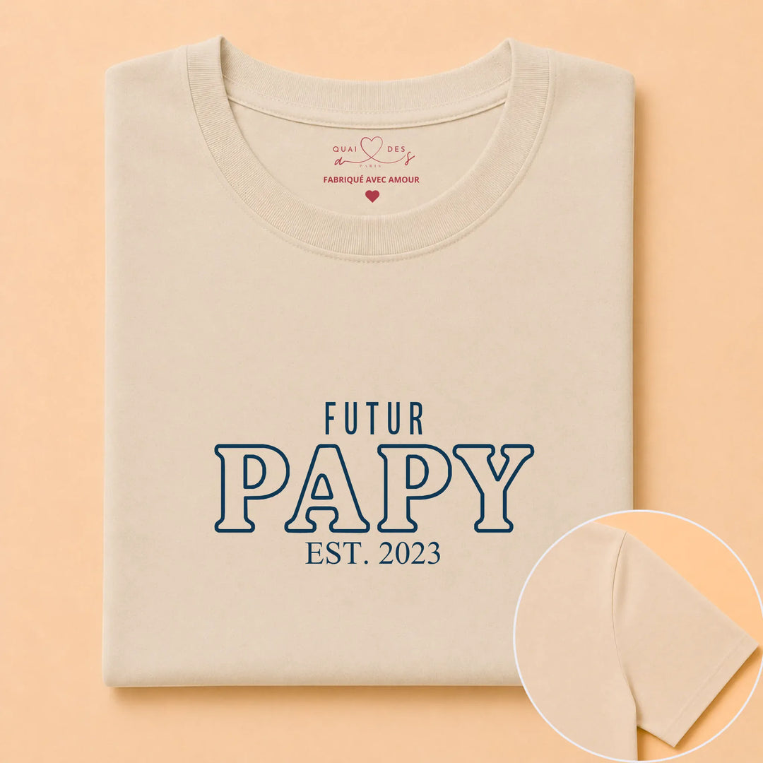 T-shirt futur grand père Beige / S
