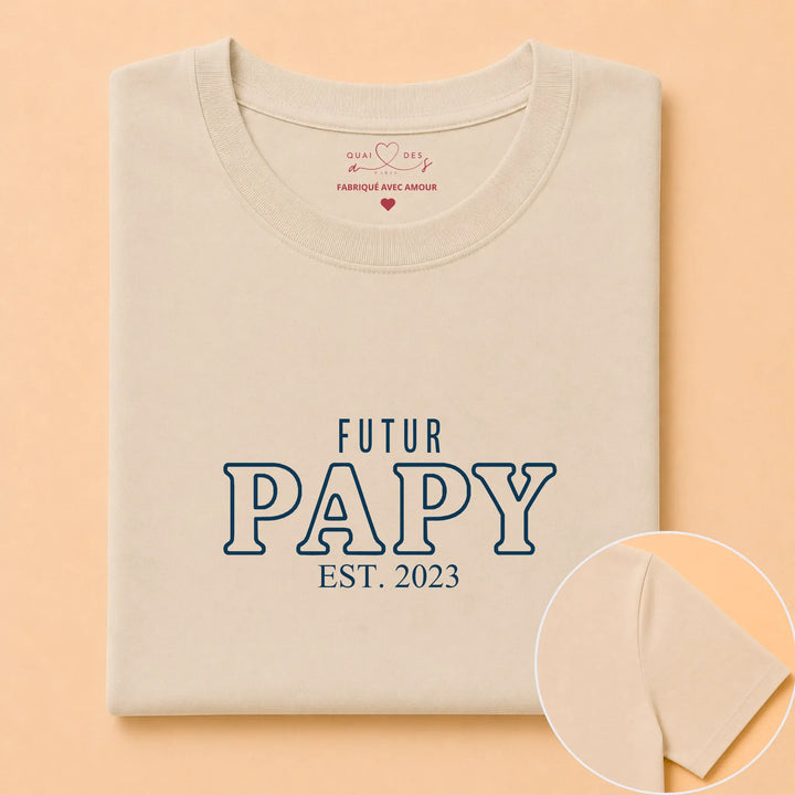 T-shirt futur grand père Beige / S