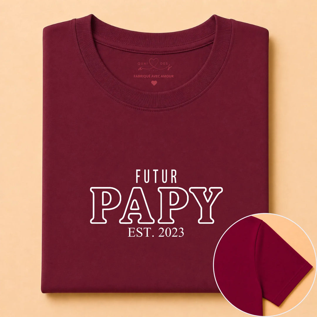 T-shirt futur grand père Bordeaux / S