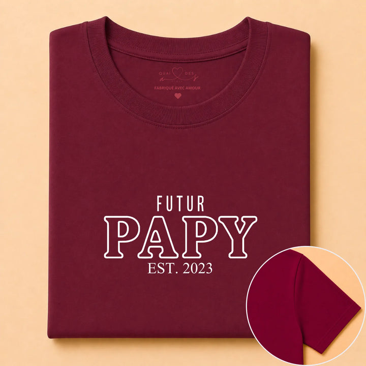 T-shirt futur grand père Bordeaux / S