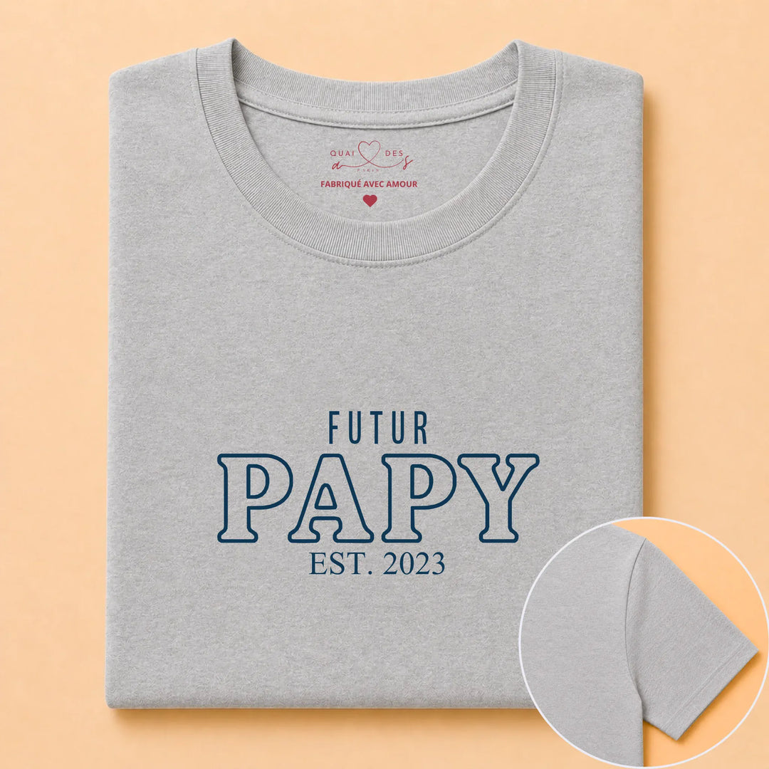 T-shirt futur grand père Gris / S