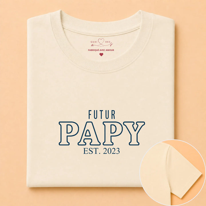 T-shirt futur grand père Naturel / S