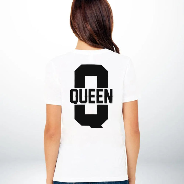T-Shirt King & Queen Queen-Blanc / S