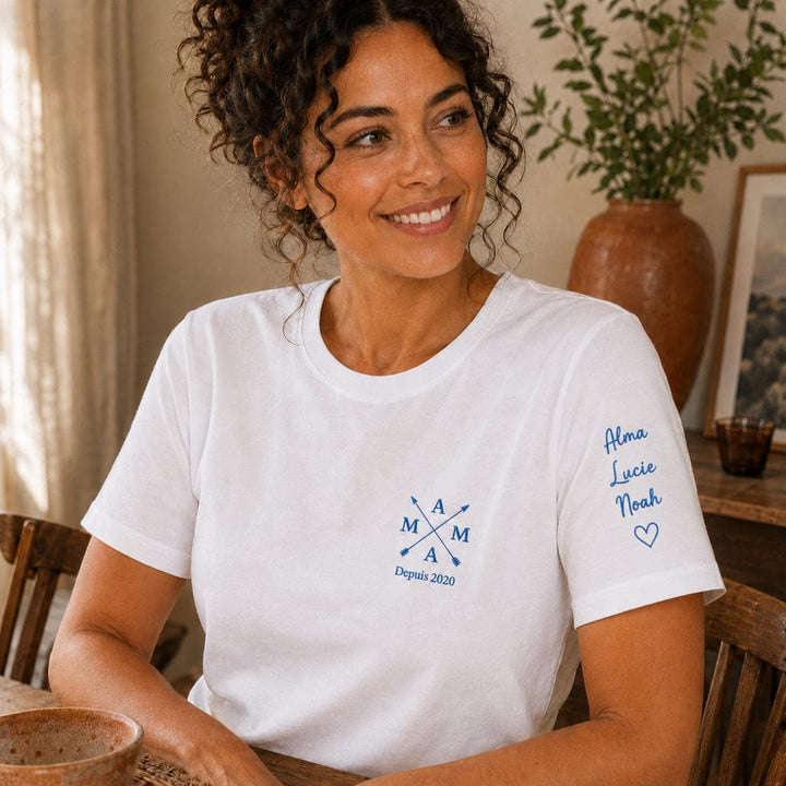 T-shirt personnalisé brodé - MAMA depuis