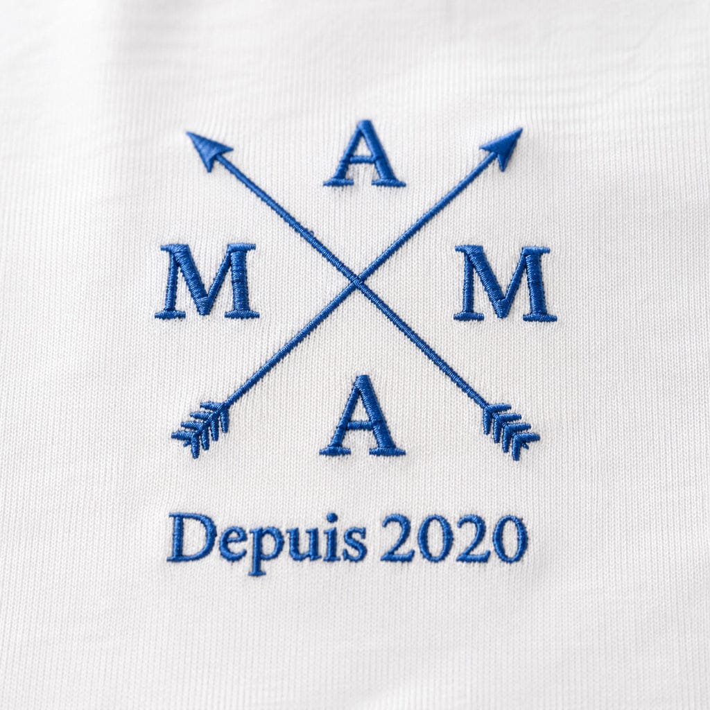 T-shirt personnalisé brodé - MAMA depuis