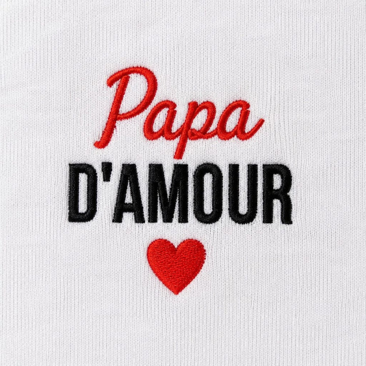 T-shirt personnalisé brodé - Papa d'amour