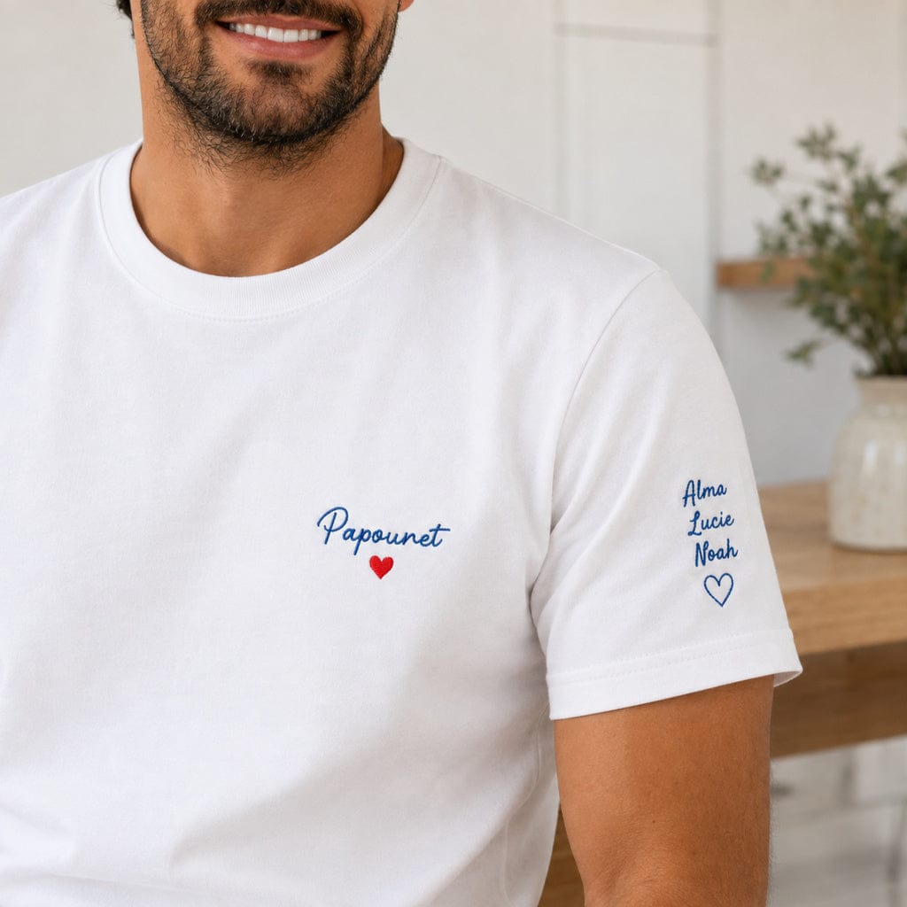 T-shirt personnalisé brodé - Papounet