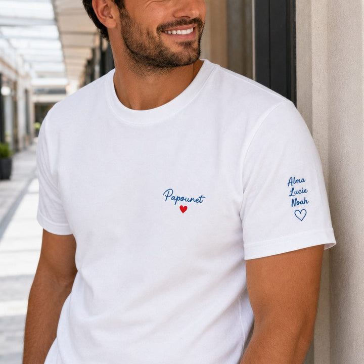 T-shirt personnalisé brodé - Papounet