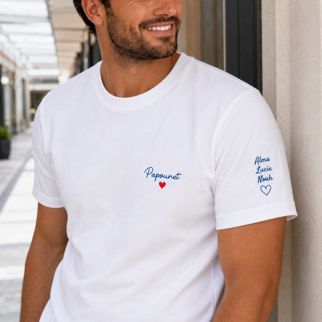 T-shirt personnalisé brodé - Papounet