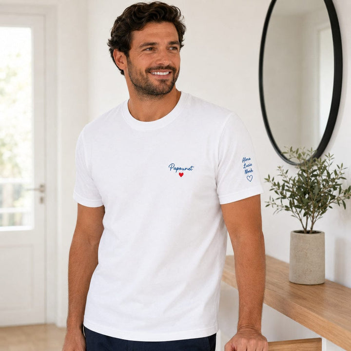 T-shirt personnalisé brodé - Papounet