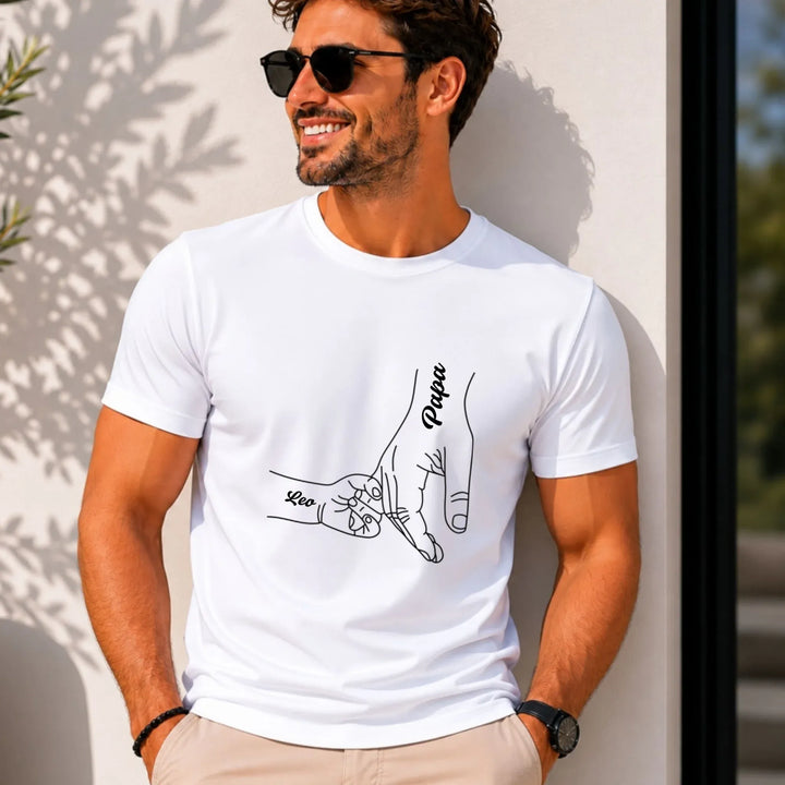 T-shirt personnalisé - Cadeau naissance papa T-shirt Front Homme | STYLE 3 / Blanc / S