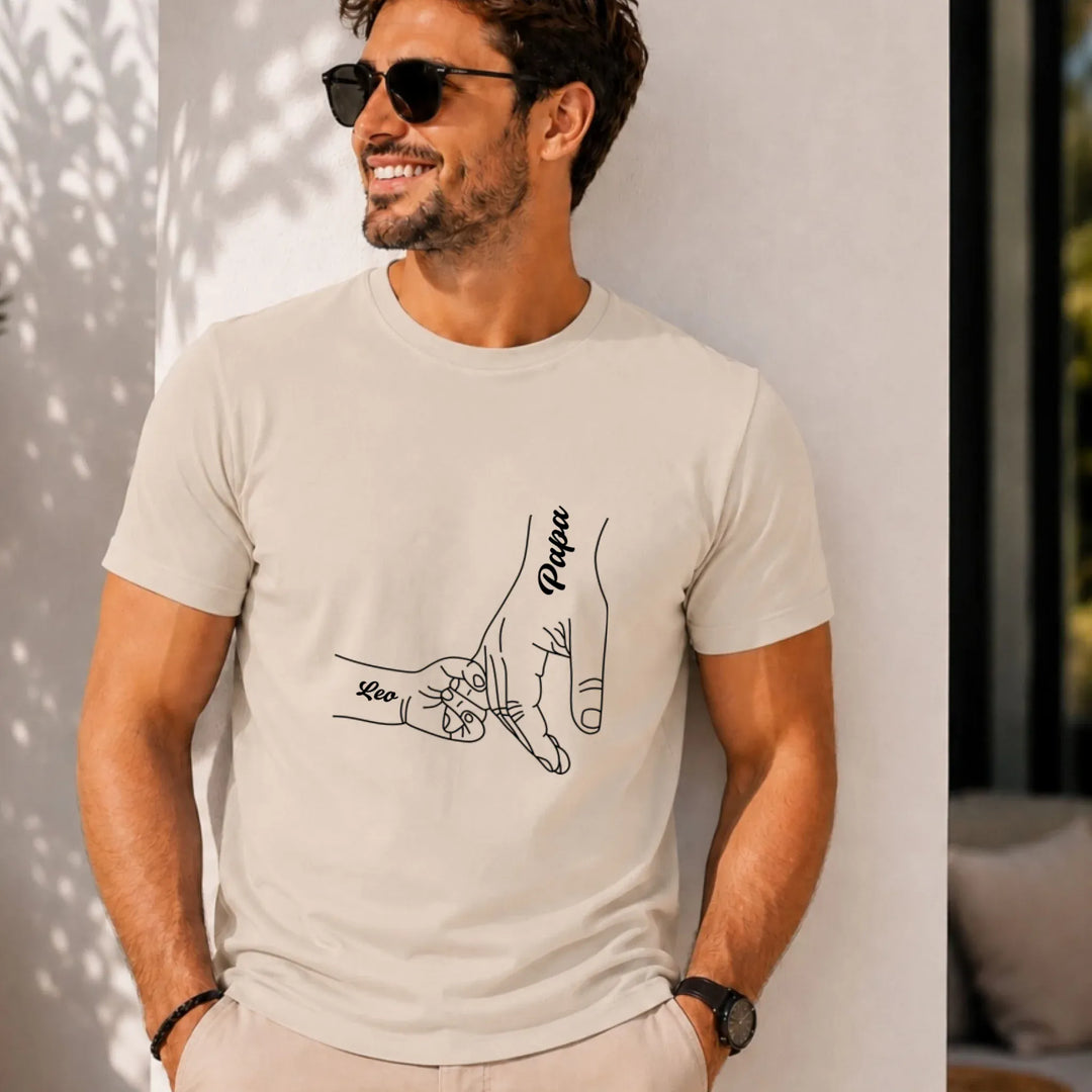 T-shirt personnalisé - Cadeau naissance papa T-shirt Front Homme | STYLE 3 / Blanc / XL