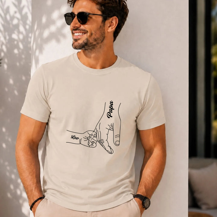 T-shirt personnalisé - Cadeau naissance papa T-shirt Front Homme | STYLE 3 / Blanc / XL